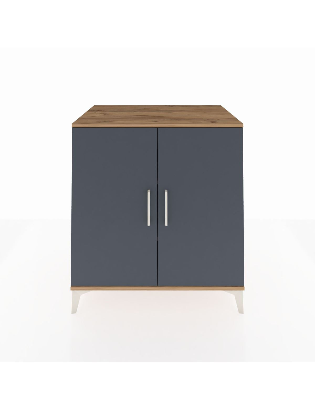 Kronos Şifonyer 2 Raflı 2 Kapaklı 88x59x96 Çam-Antrasit