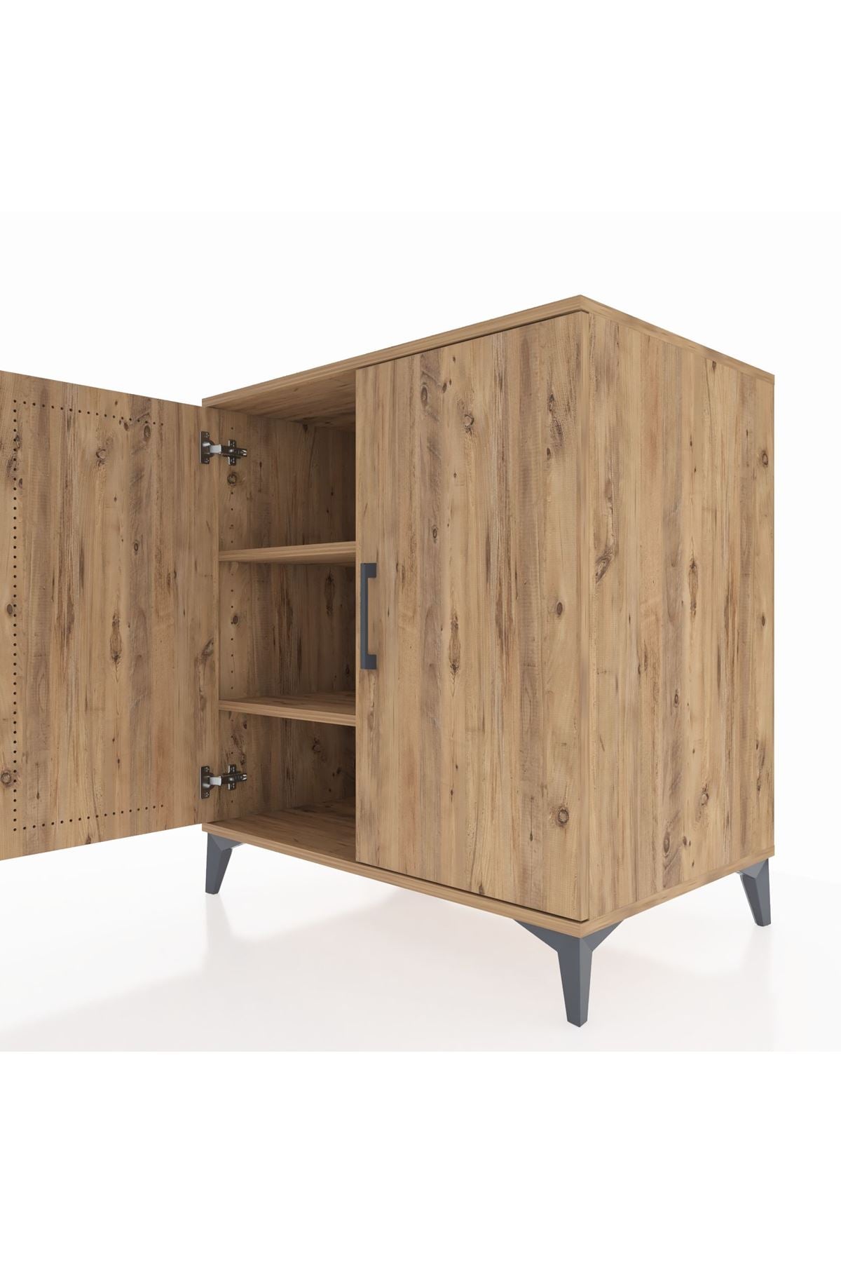 Kronos Şifonyer 2 Raflı 2 Kapaklı 88x59x96 Çam-Çam