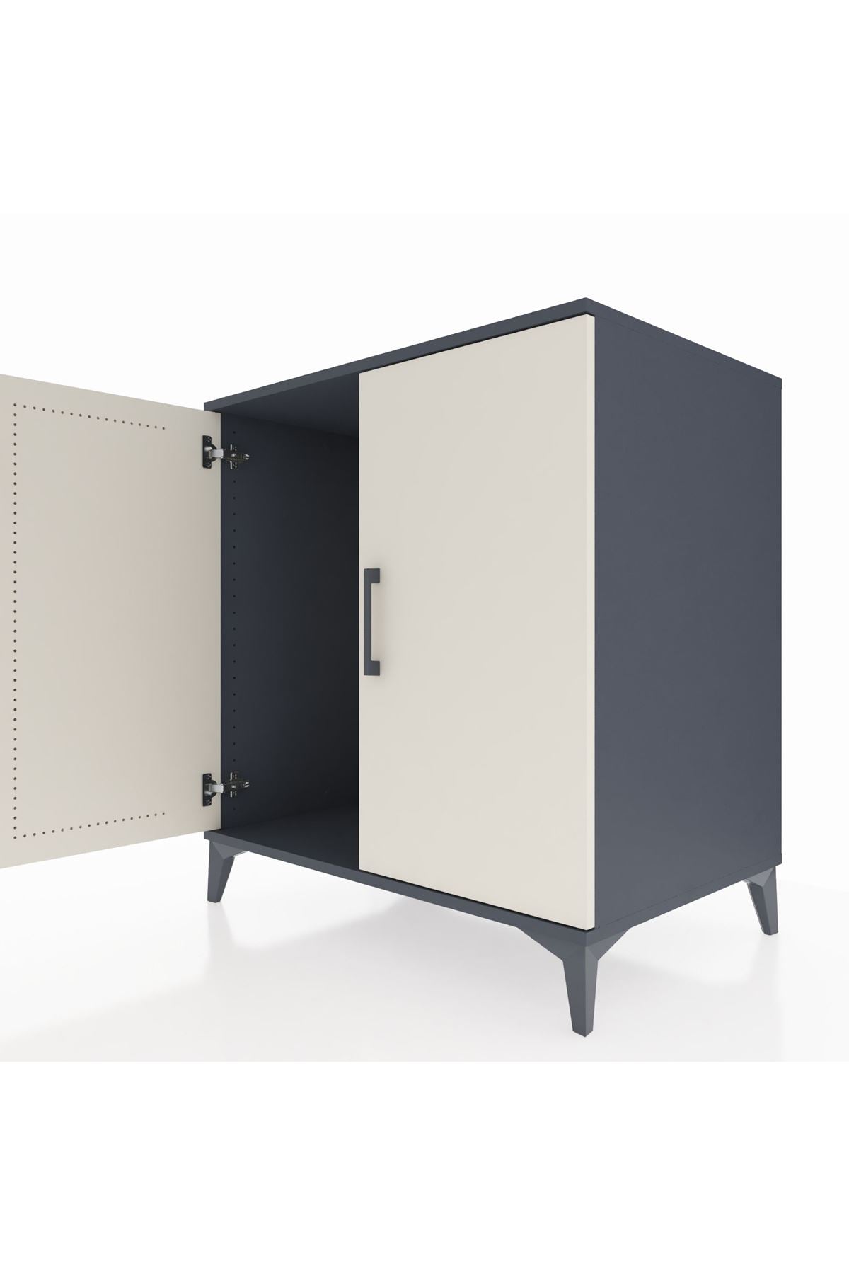 Kronos Şifonyer 2 Kapaklı 88x59x96 Antrasit-Aytaşı