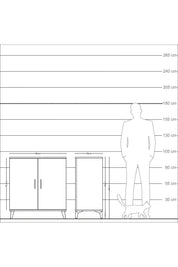 Kronos Şifonyer 2 Kapaklı 88x59x96 Antrasit-Antrasit