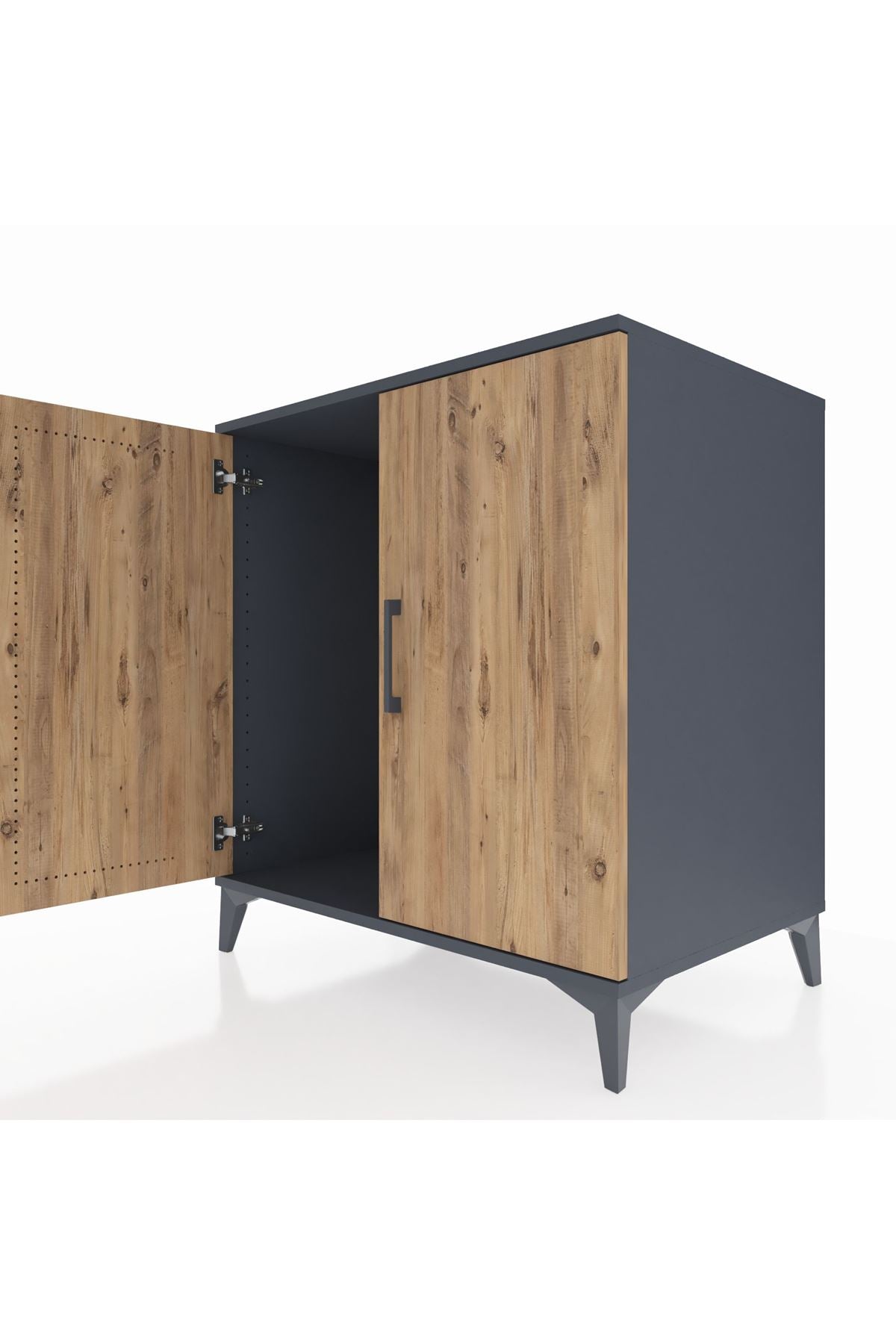 Kronos Şifonyer 2 Kapaklı 88x59x96 Antrasit-Çam