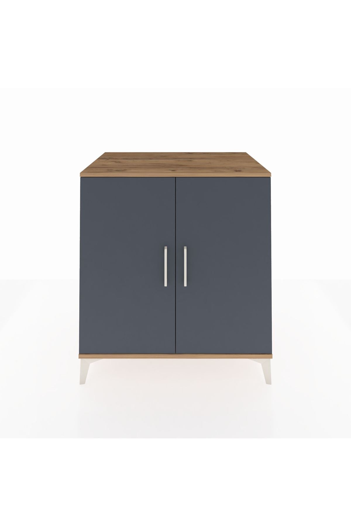 Kronos Şifonyer 2 Kapaklı 88x59x96 Çam-Antrasit