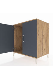 Kronos Şifonyer 2 Kapaklı 88x59x96 Çam-Antrasit