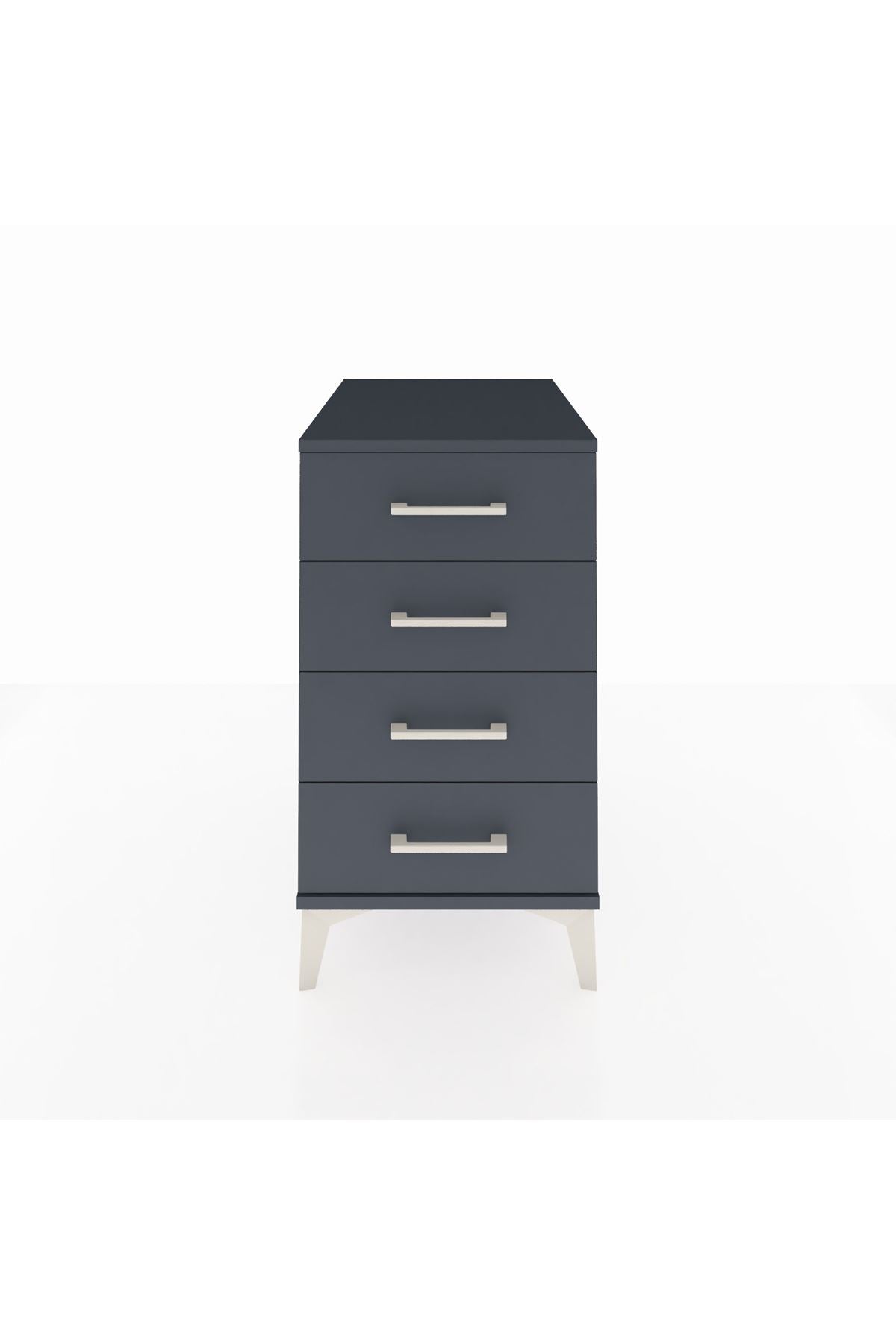 Kronos Komodin 4 Çekmeceli 44x59x80 Antrasit-Antrasit