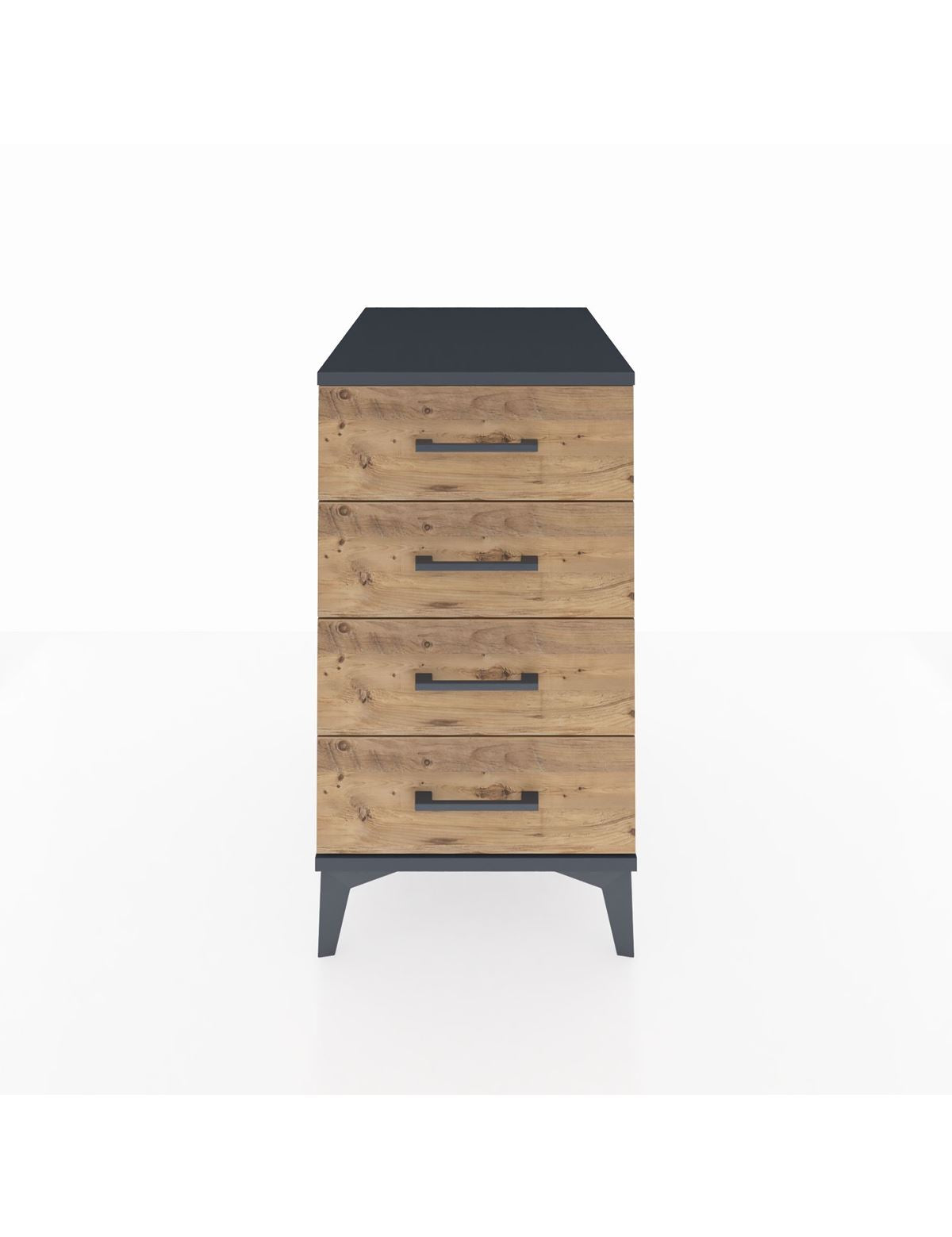 Kronos Komodin 4 Çekmeceli 44x59x80 Antrasit-Çam