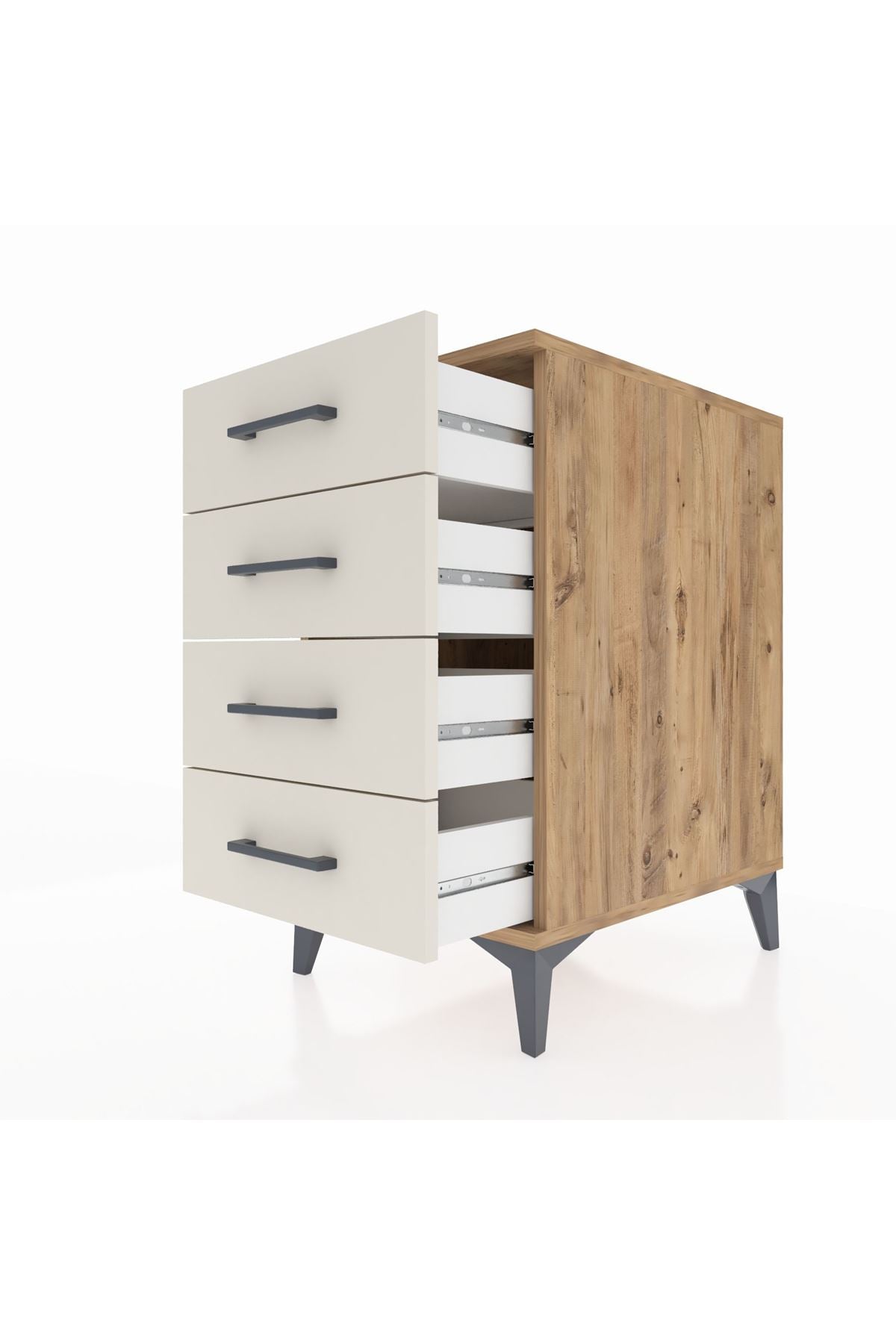 Kronos Komodin 4 Çekmeceli 44x59x80 Çam-Aytaşı