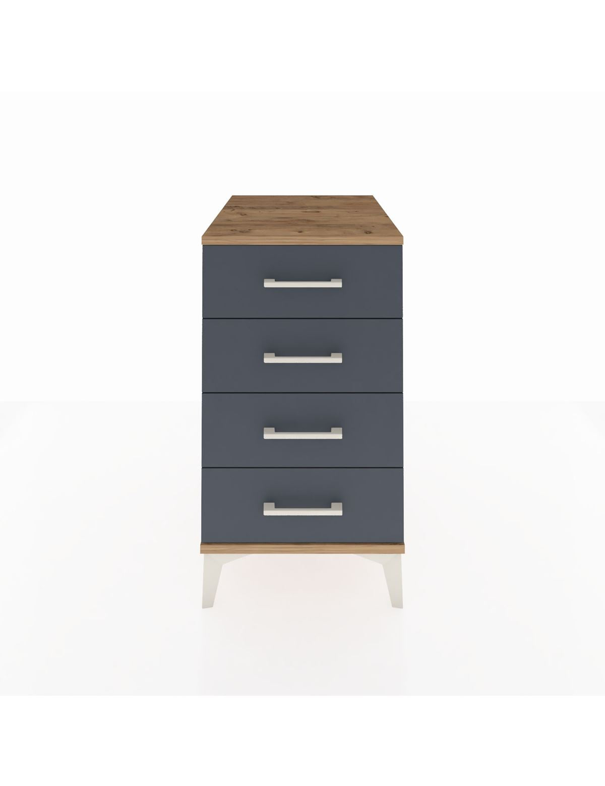 Kronos Komodin 4 Çekmeceli 44x59x80 Çam-Antrasit