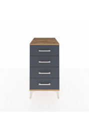 Kronos Komodin 4 Çekmeceli 44x59x80 Çam-Antrasit