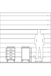 Kronos Komodin 4 Çekmeceli 44x59x80 Çam-Çam