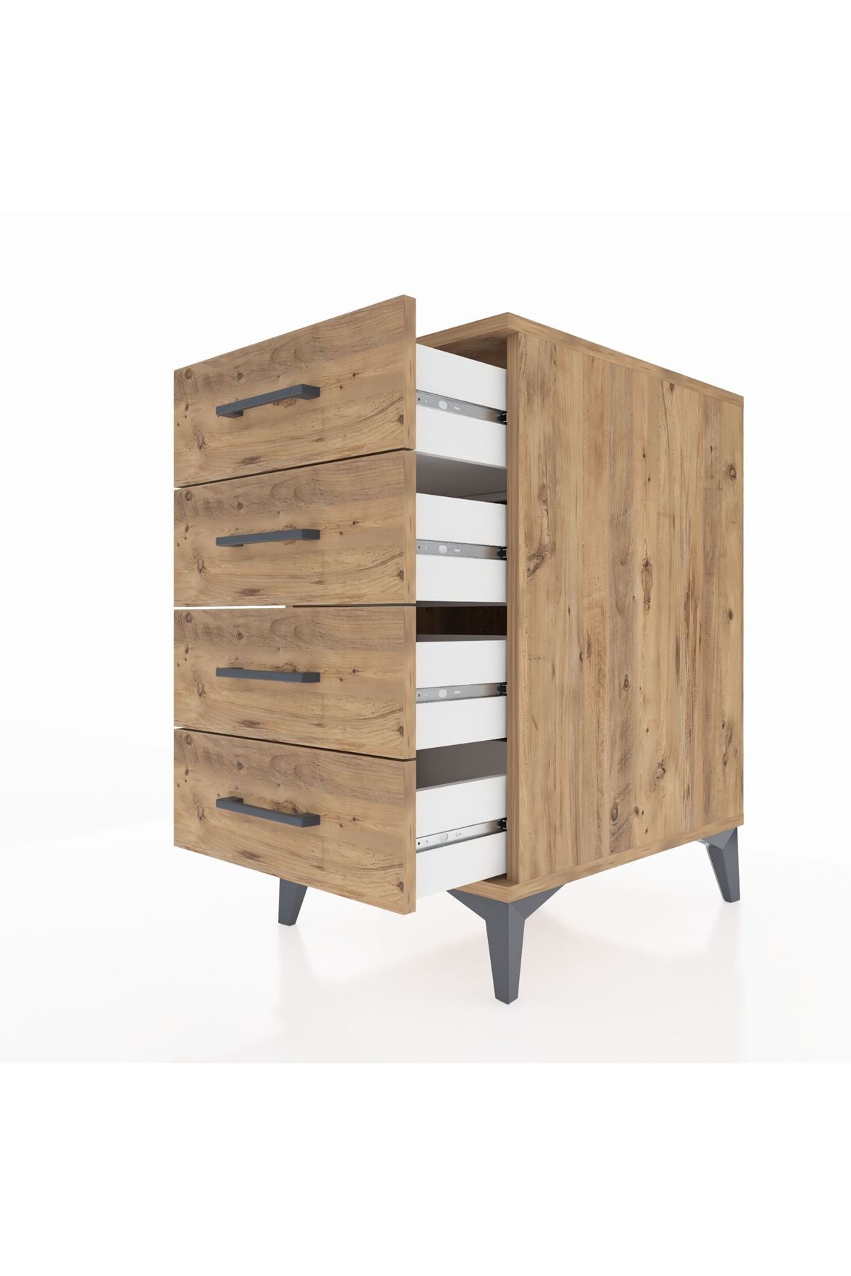 Kronos Komodin 4 Çekmeceli 44x59x80 Çam-Çam