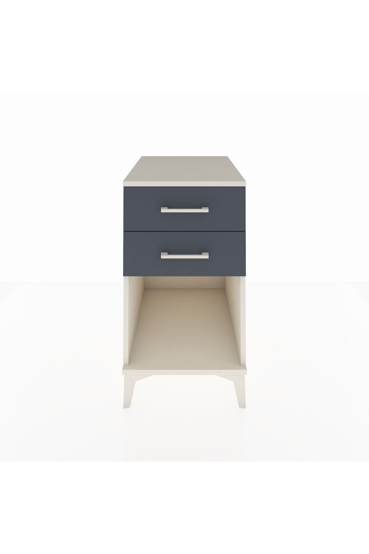 Kronos Komodin 2 Çekmeceli 44x59x80 Aytaşı-Antrasit