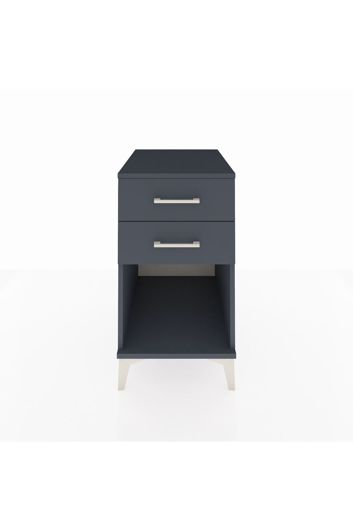 Kronos Komodin 2 Çekmeceli 44x59x80 Antrasit-Antrasit