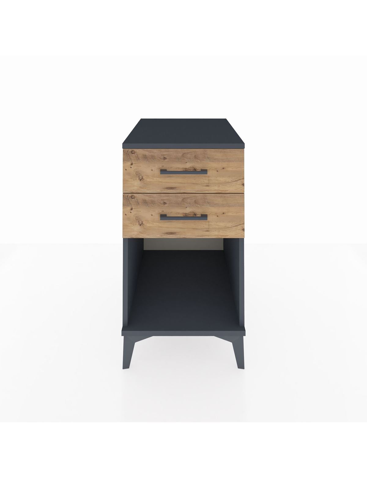 Kronos Komodin 2 Çekmeceli 44x59x80 Antrasit-Çam