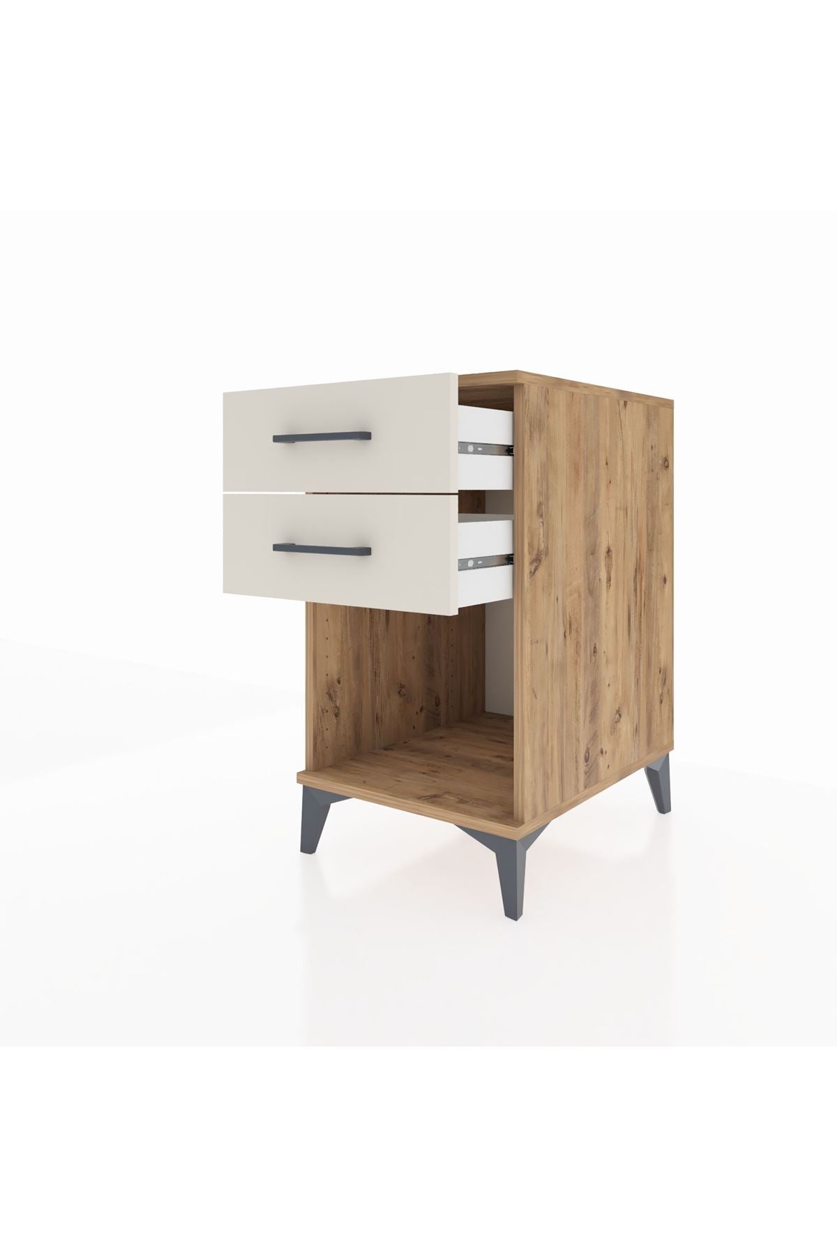 Kronos Komodin 2 Çekmeceli 44x59x80 Çam-Aytaşı