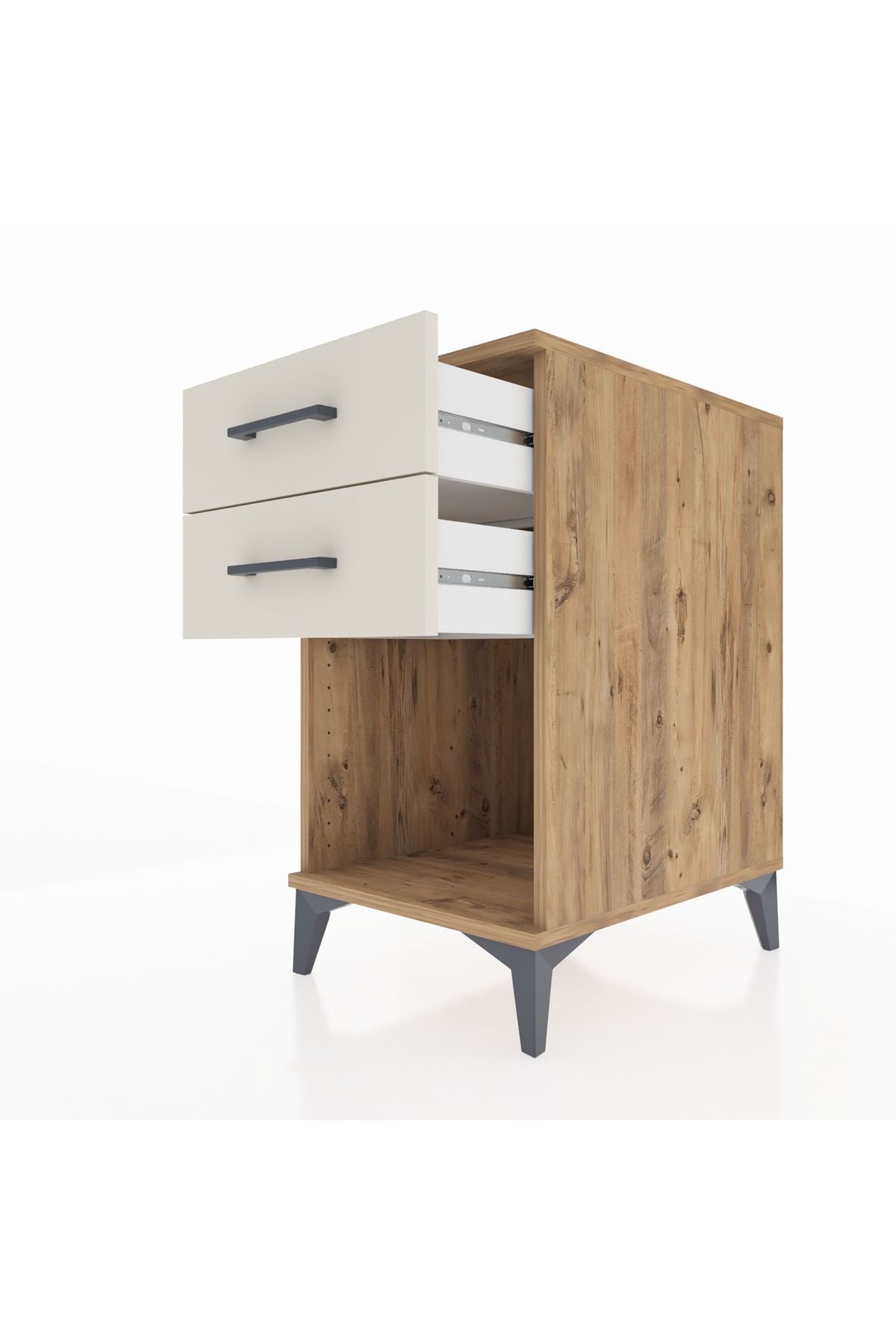 Kronos Komodin 2 Çekmeceli 44x59x80 Çam-Aytaşı