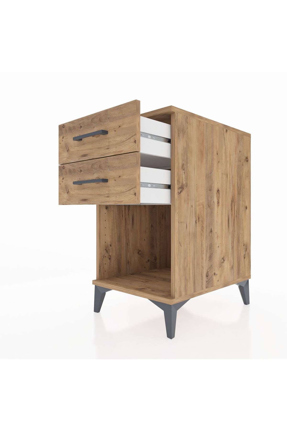 Kronos Komodin 2 Çekmeceli 44x59x80 Çam-Çam