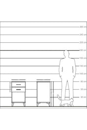 Kronos Komodin 2 Çekmeceli 44x59x80 Çam-Çam