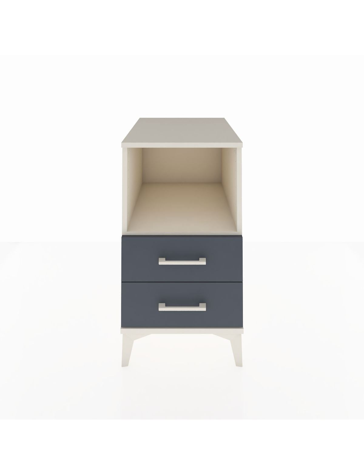 Kronos Komodin Tek Raflı 2 Çekmeceli 44x59x80 Aytaşı-Antrasit