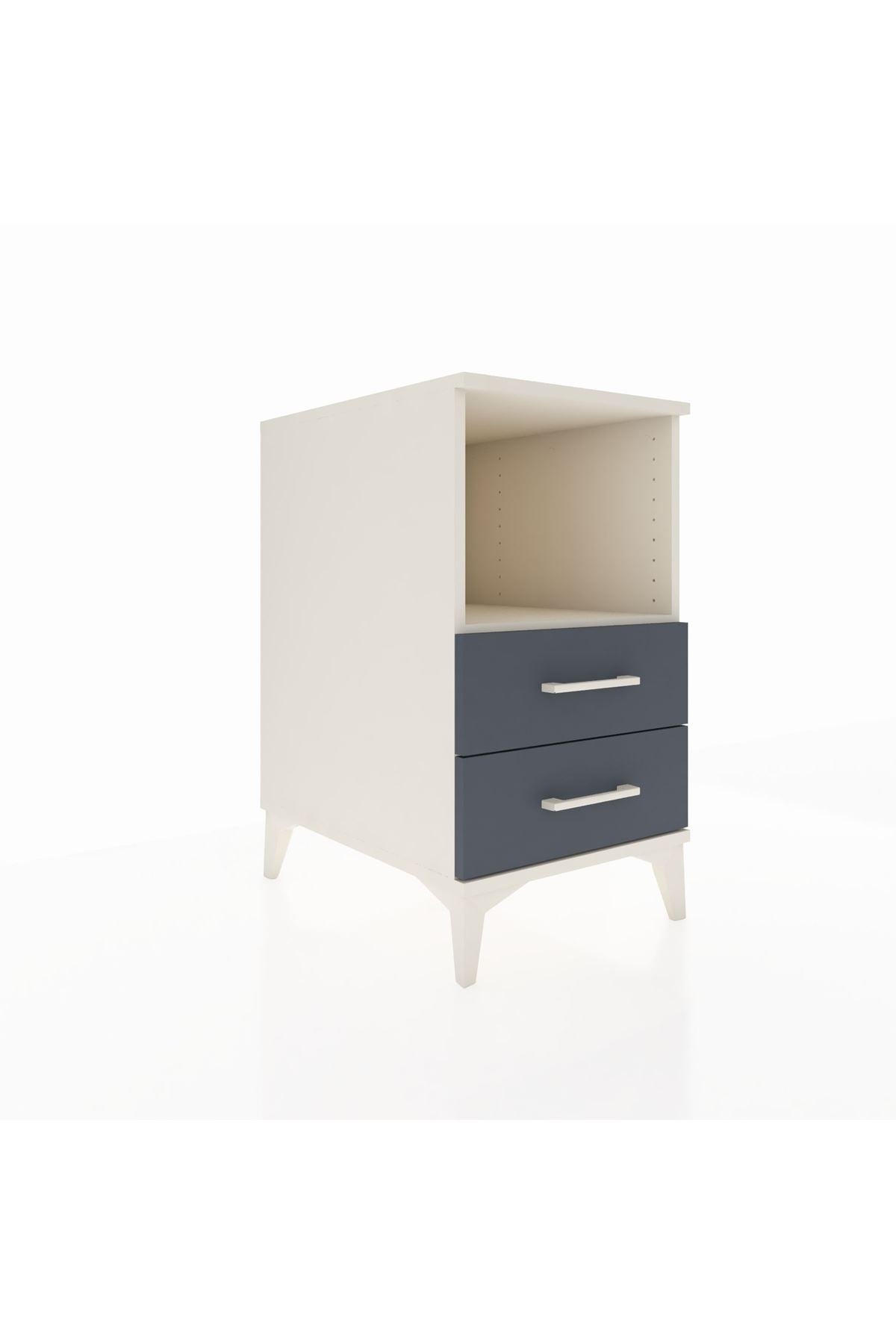 Kronos Komodin Tek Raflı 2 Çekmeceli 44x59x80 Aytaşı-Antrasit