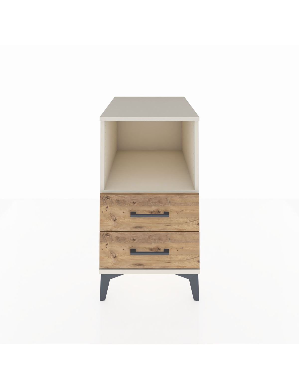 Kronos Komodin Tek Raflı 2 Çekmeceli 44x59x80 Aytaşı-Çam