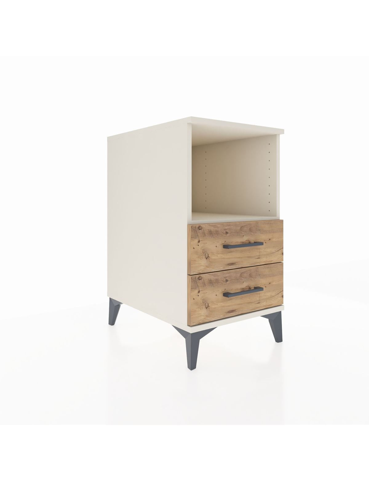 Kronos Komodin Tek Raflı 2 Çekmeceli 44x59x80 Aytaşı-Çam