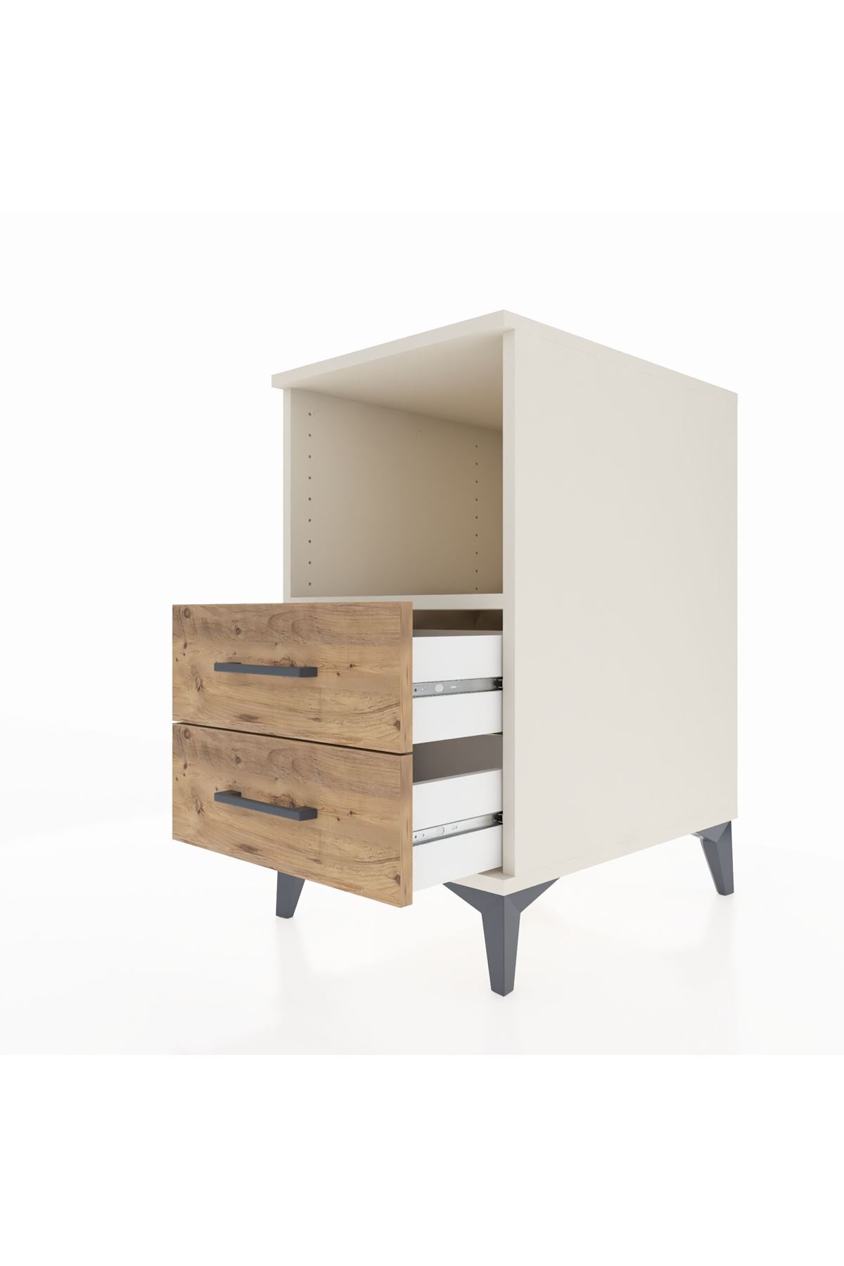 Kronos Komodin Tek Raflı 2 Çekmeceli 44x59x80 Aytaşı-Çam