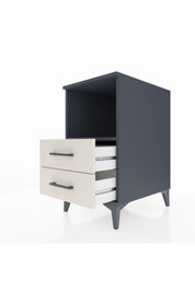 Kronos Komodin Tek Raflı 2 Çekmeceli 44x59x80 Antrasit-Aytaşı