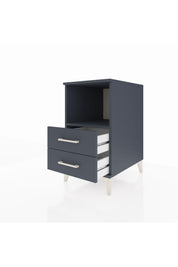 Kronos Komodin Tek Raflı 2 Çekmeceli 44x59x80 Antrasit-Antrasit