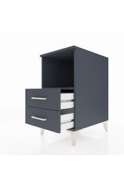 Kronos Komodin Tek Raflı 2 Çekmeceli 44x59x80 Antrasit-Antrasit
