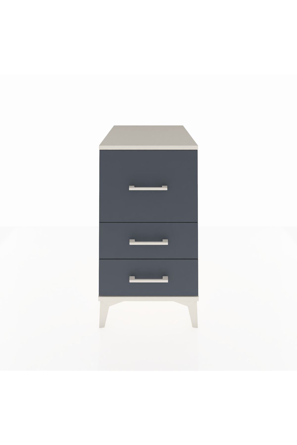 Kronos Komodin 3 Çekmeceli 44x59x80 Aytaşı-Antrasit