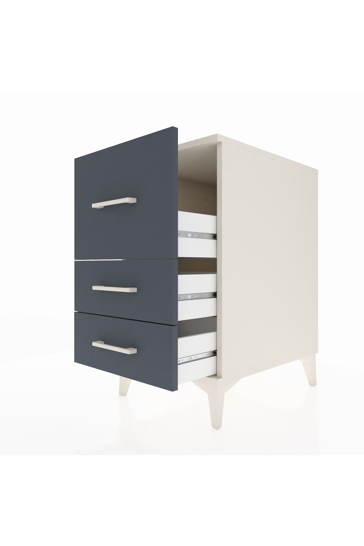 Kronos Komodin 3 Çekmeceli 44x59x80 Aytaşı-Antrasit