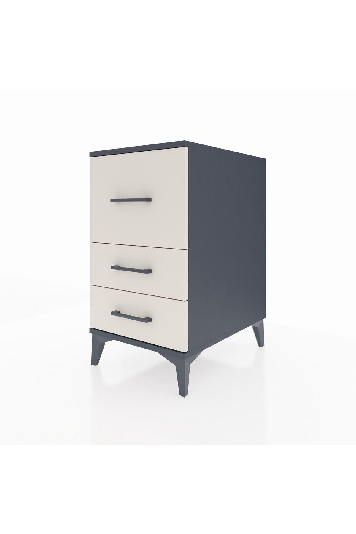 Kronos Komodin 3 Çekmeceli 44x59x80 Antrasit-Aytaşı