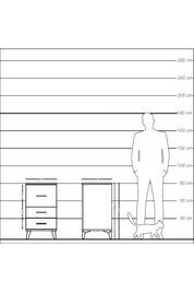Kronos Komodin 3 Çekmeceli 44x59x80 Antrasit-Antrasit