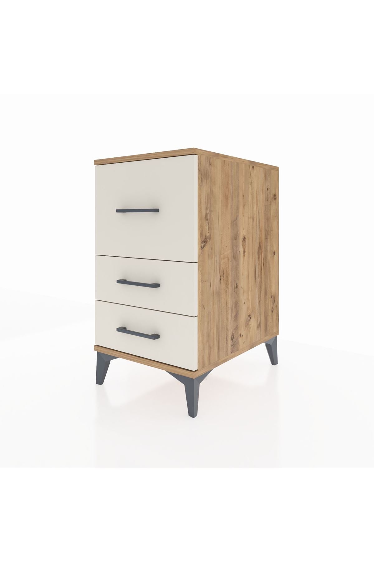 Kronos Komodin 3 Çekmeceli 44x59x80 Çam-Aytaşı