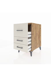 Kronos Komodin 3 Çekmeceli 44x59x80 Çam-Aytaşı