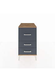 Kronos Komodin 3 Çekmeceli 44x59x80 Çam-Antrasit