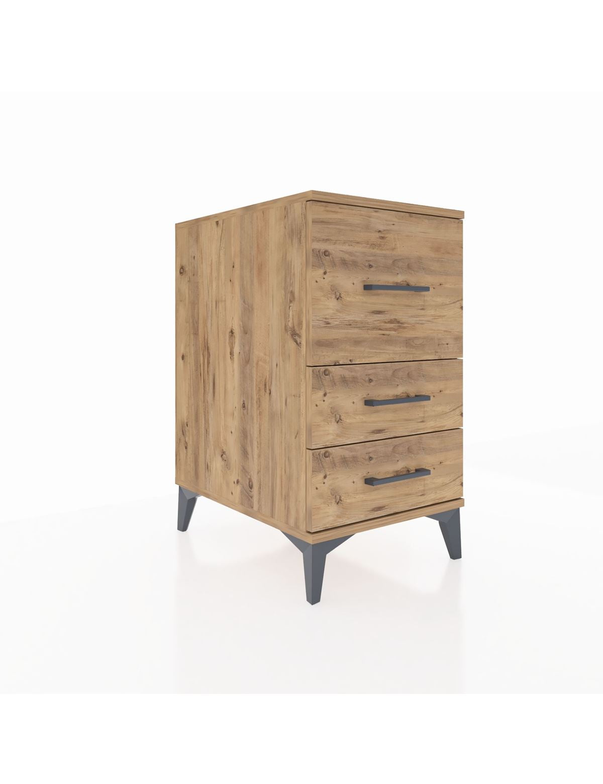 Kronos Komodin 3 Çekmeceli 44x59x80 Çam-Çam