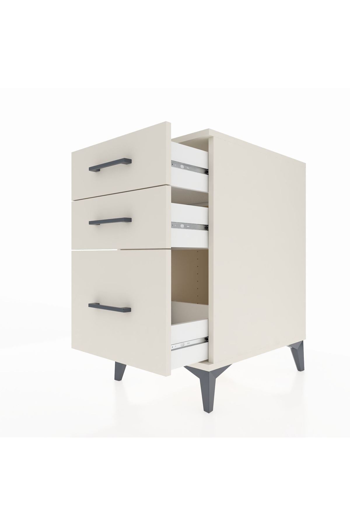 Kronos Komodin 3 Çekmeceli 44x59x80 Aytaşı-Aytaşı