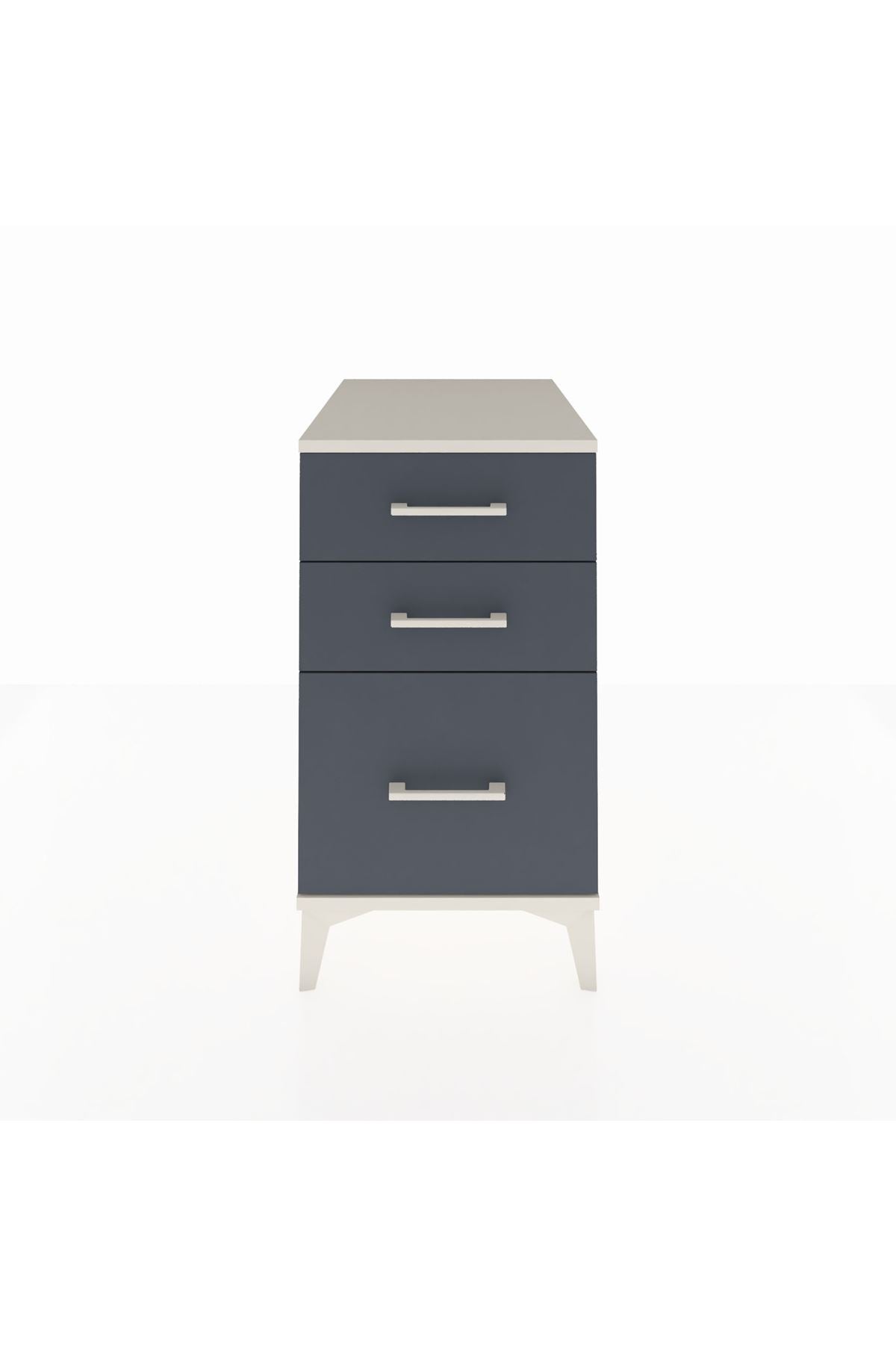 Kronos Komodin 3 Çekmeceli 44x59x80 Aytaşı-Antrasit