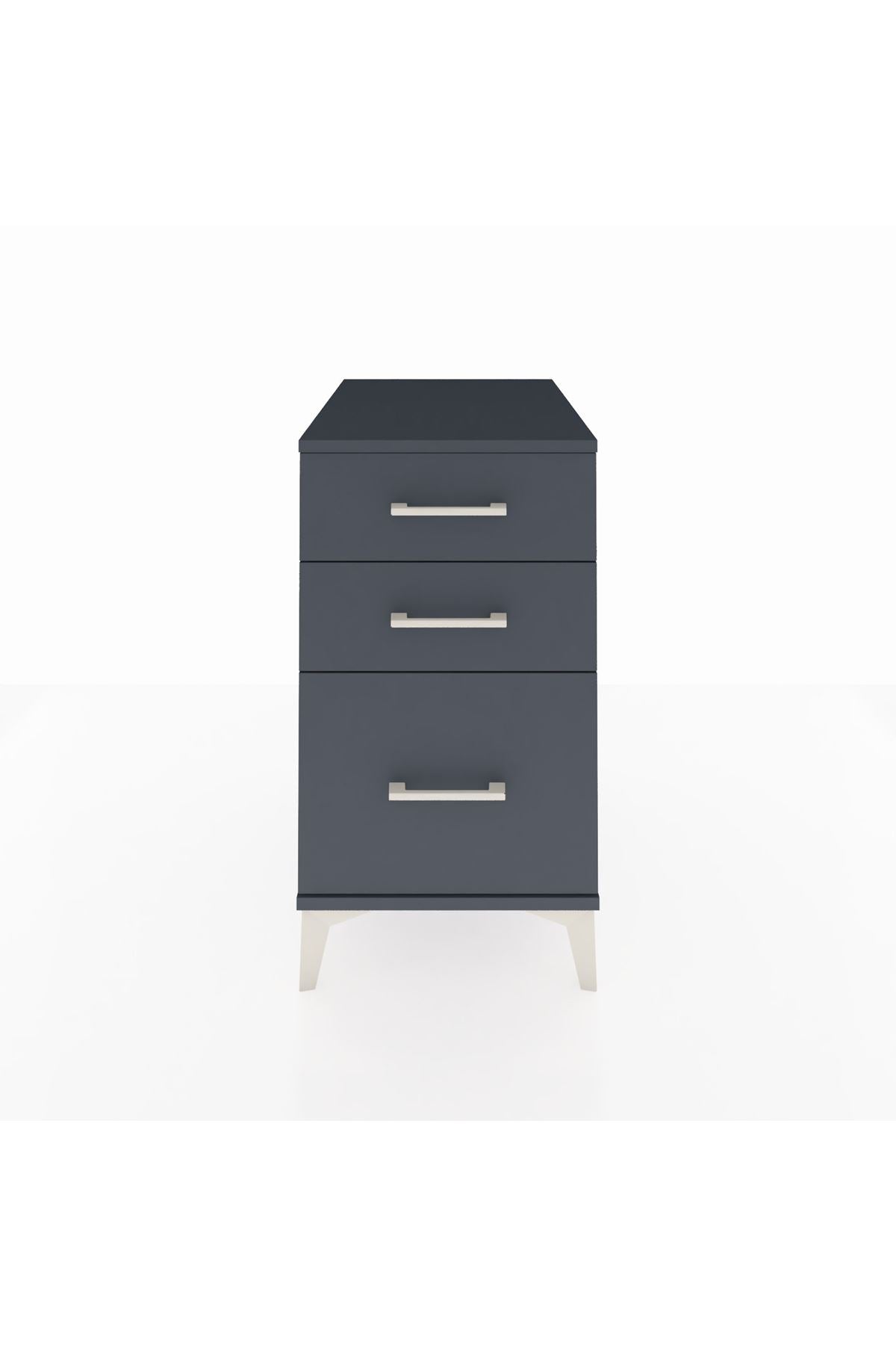 Kronos Komodin 3 Çekmeceli 44x59x80 Antrasit-Antrasit