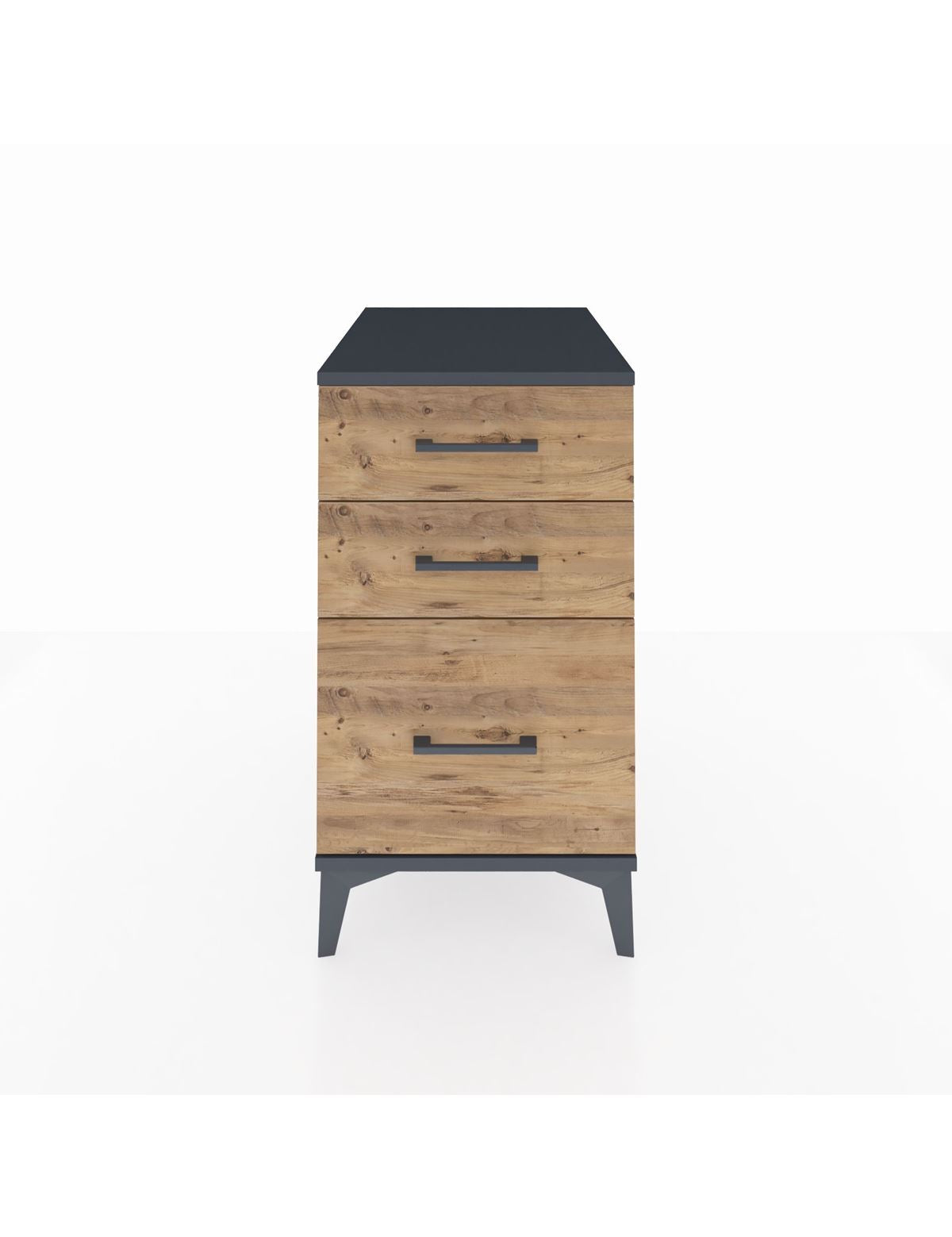 Kronos Komodin 3 Çekmeceli 44x59x80 Antrasit-Çam