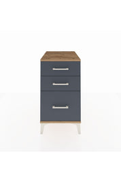 Kronos Komodin 3 Çekmeceli 44x59x80 Çam-Antrasit