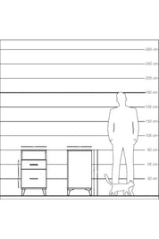 Kronos Komodin Tek Raflı 2 Çekmeceli 44x59x80 Aytaşı-Aytaşı