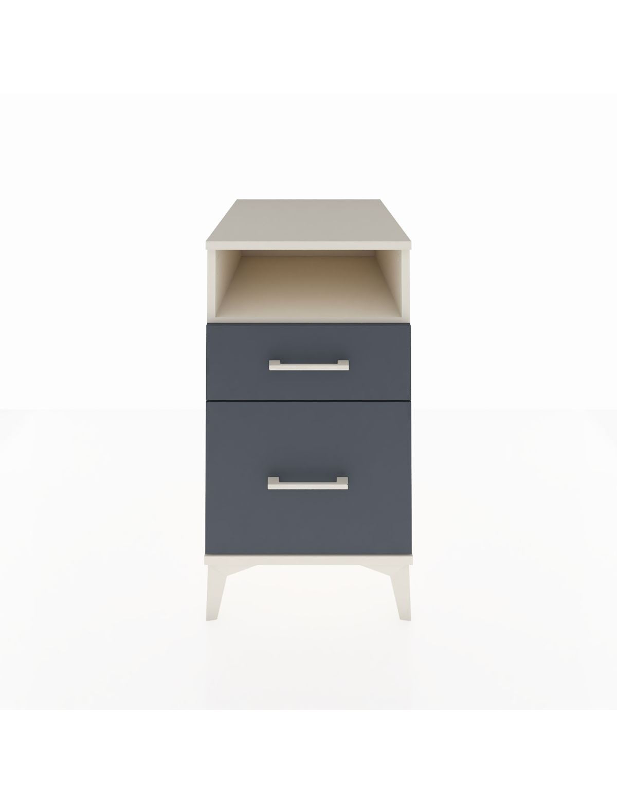 Kronos Komodin Tek Raflı 2 Çekmeceli 44x59x80 Aytaşı-Antrasit