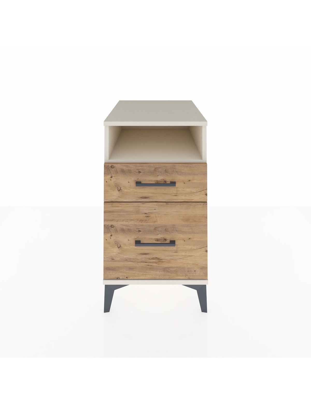 Kronos Komodin Tek Raflı 2 Çekmeceli 44x59x80 Aytaşı-Çam