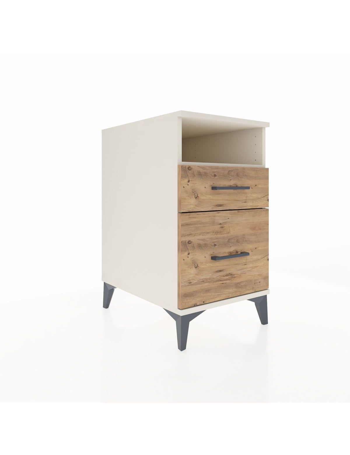 Kronos Komodin Tek Raflı 2 Çekmeceli 44x59x80 Aytaşı-Çam