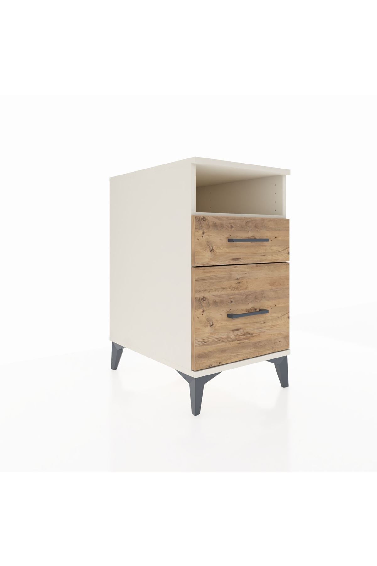 Kronos Komodin Tek Raflı 2 Çekmeceli 44x59x80 Aytaşı-Çam