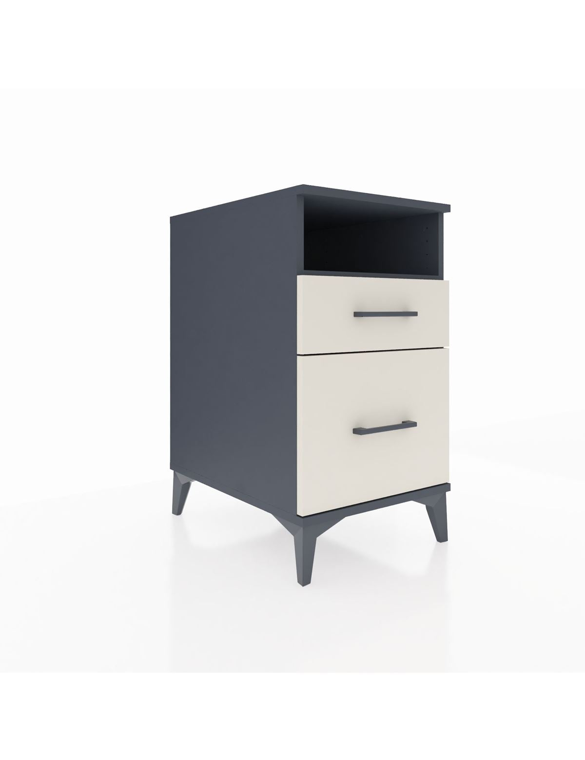 Kronos Komodin Tek Raflı 2 Çekmeceli 44x59x80 Antrasit-Aytaşı