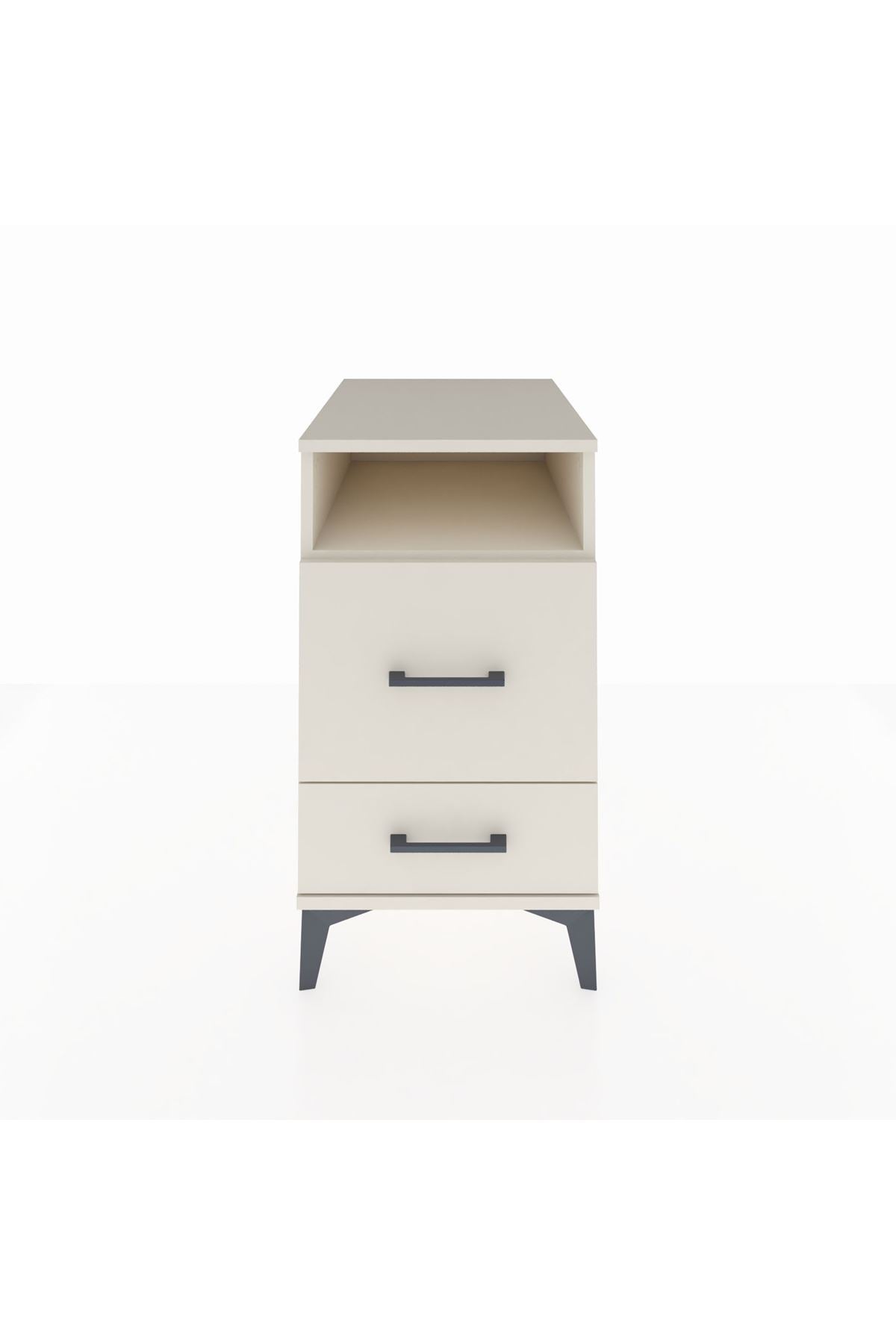 Kronos Komodin Tek Raflı 2 Çekmeceli 44x59x80 Aytaşı-Aytaşı