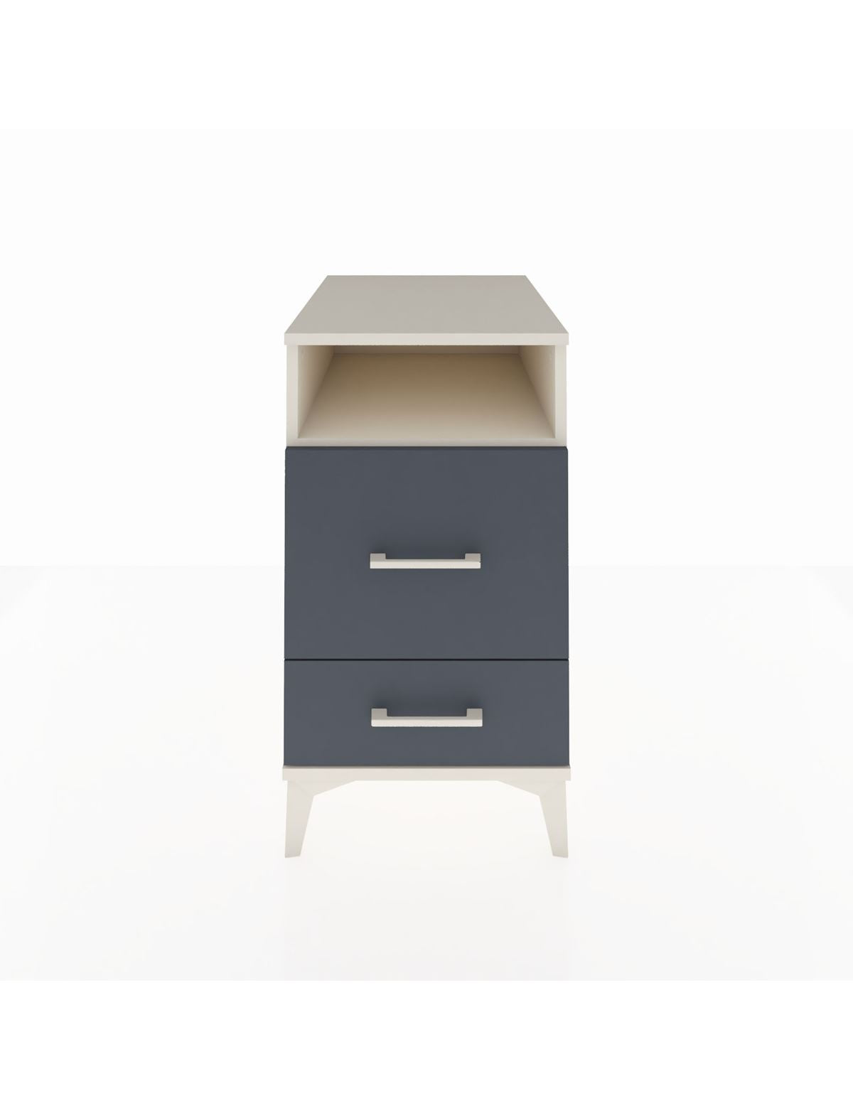 Kronos Komodin Tek Raflı 2 Çekmeceli 44x59x80 Aytaşı-Antrasit